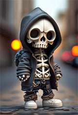 Resin Skeleton Figurine for Halloween Decor