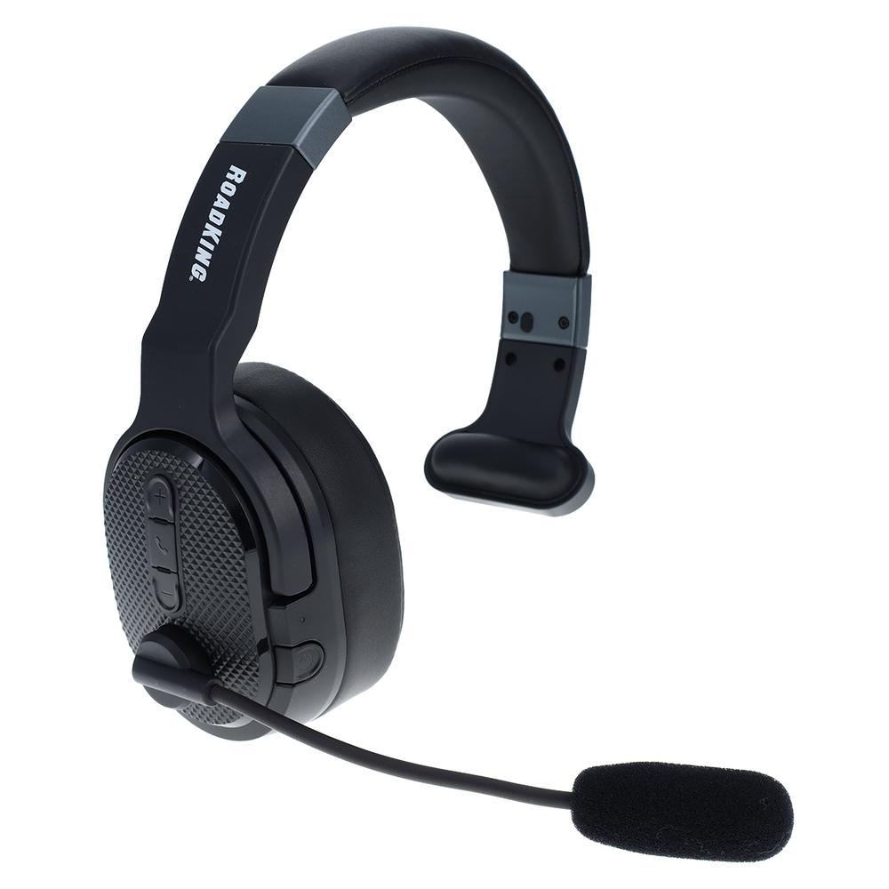a black headphones with a microphone