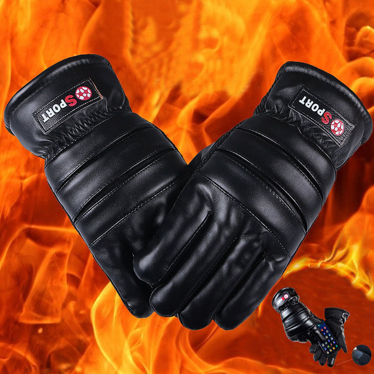 a pair of black gloves