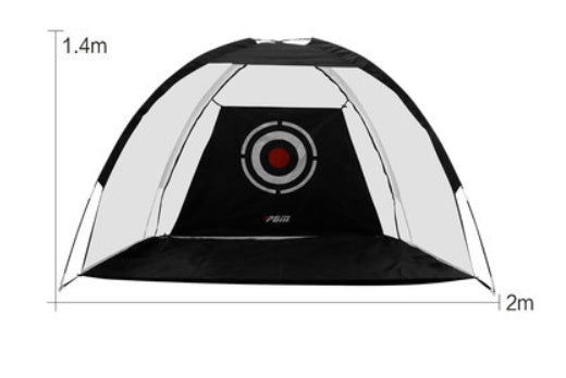 a black and white tent