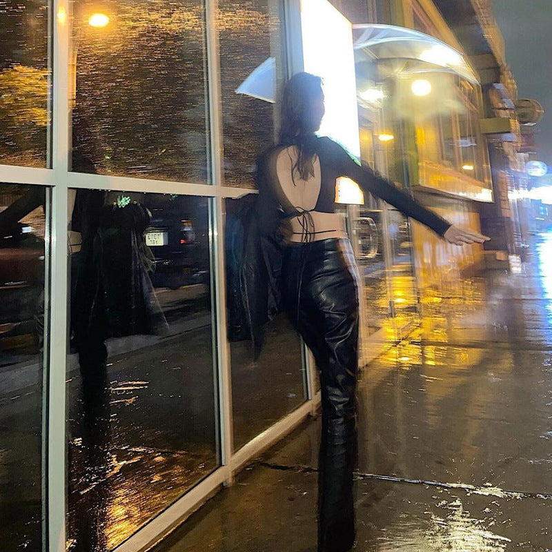 a woman standing in the rain