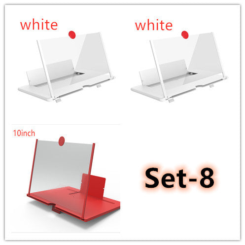 a group of white and red plastic holders