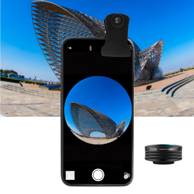 a cell phone with a camera lens and a sculpture