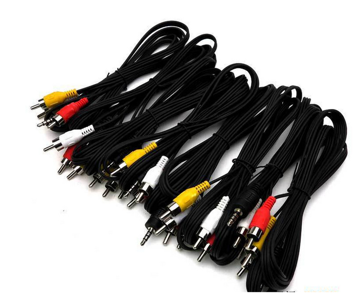 a group of black wires