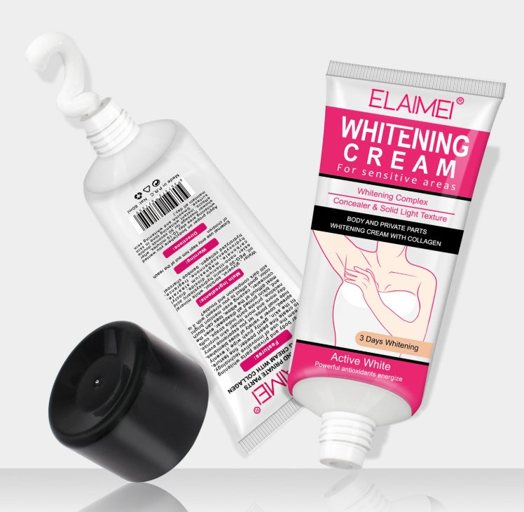 a tube of whitening cream and a tube of whitening cream