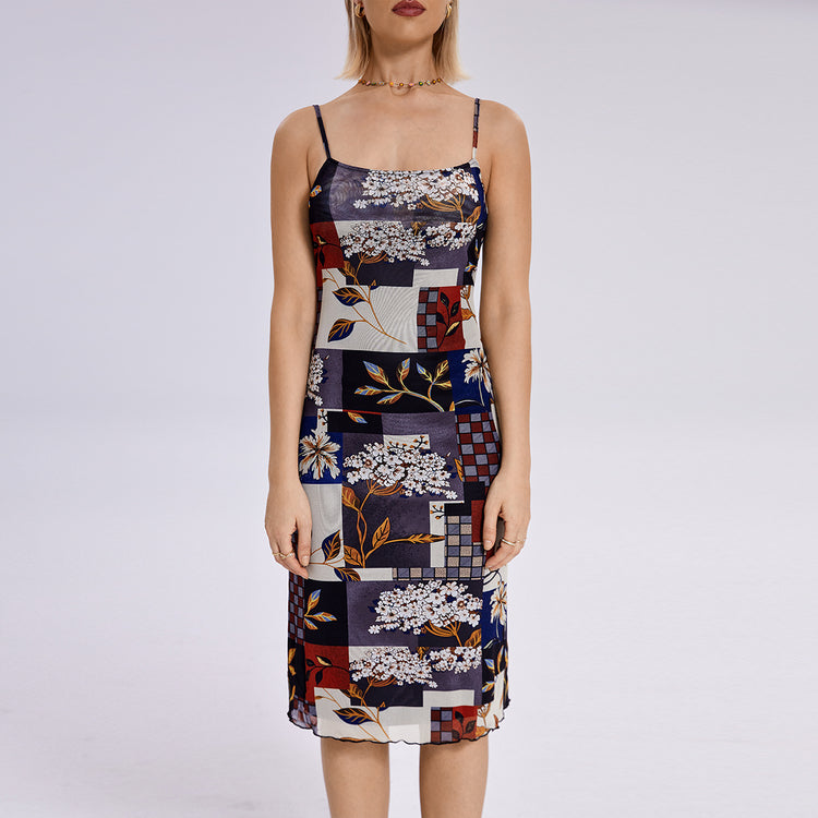 a woman in a dress
