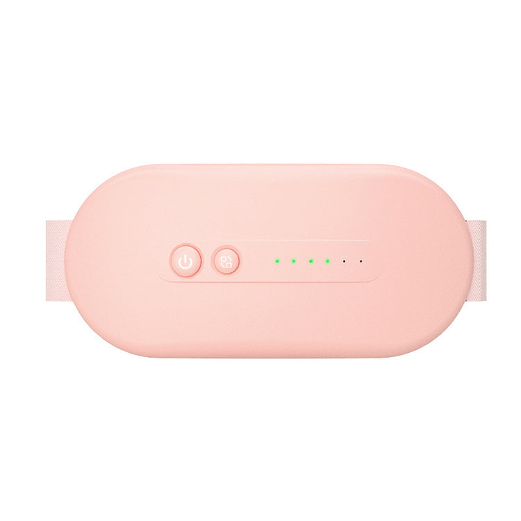 a pink rectangular device with green lights