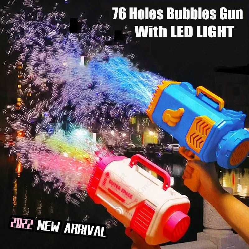 a pair of toy water guns with colorful lights coming out of them