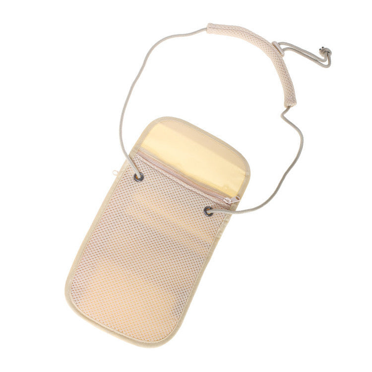 a white pouch with a string