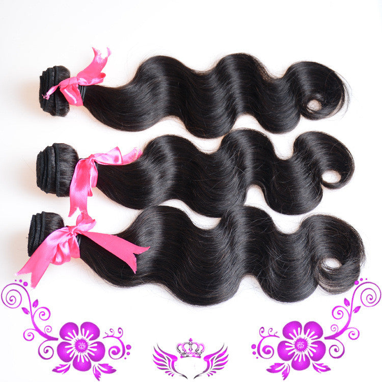 a group of hair tied with pink bows