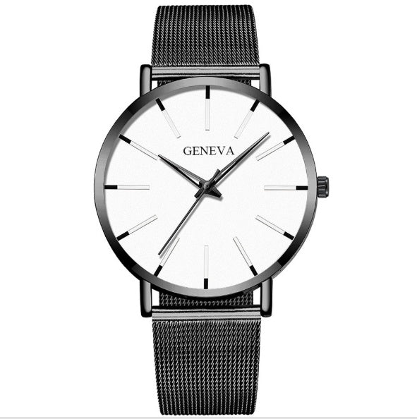 a black and white watch