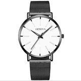 Quartz Watch with Mesh or Leather Strap