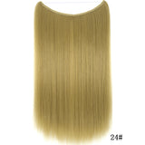 22-Inch Clipless Wire Hair Extensions, Straight Synthetic Hair