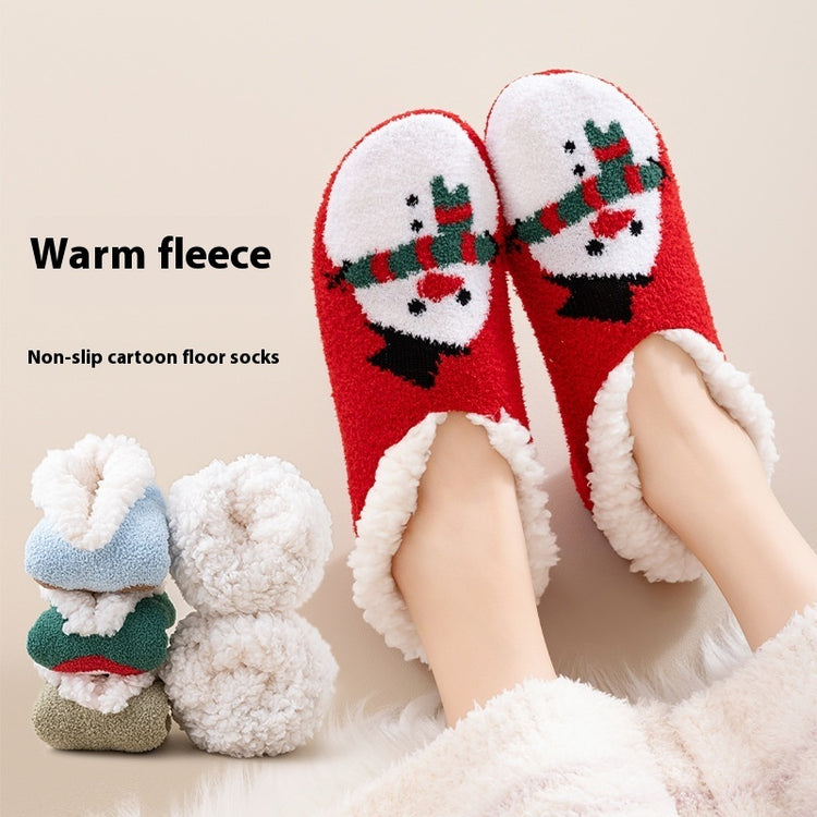 a person wearing red and white slippers