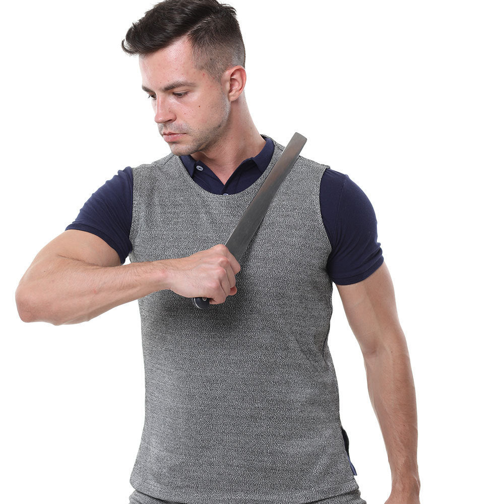a man holding a knife