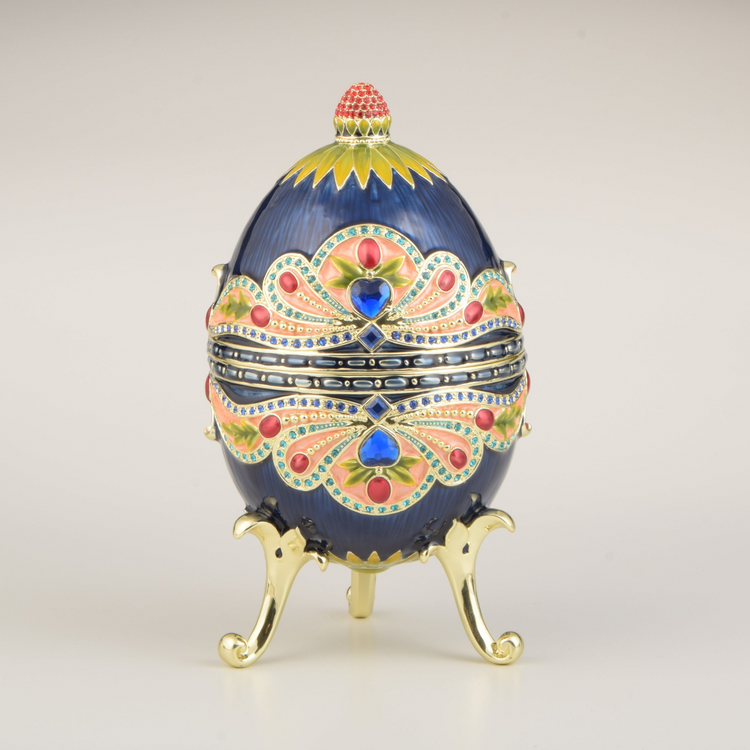 a decorative egg shaped box