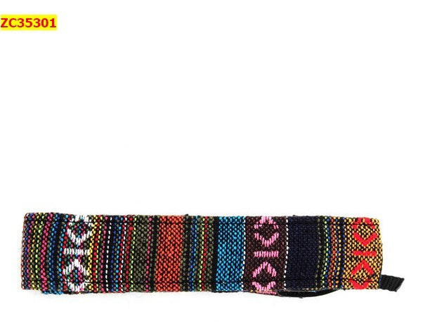 a colorful fabric strap with a pattern