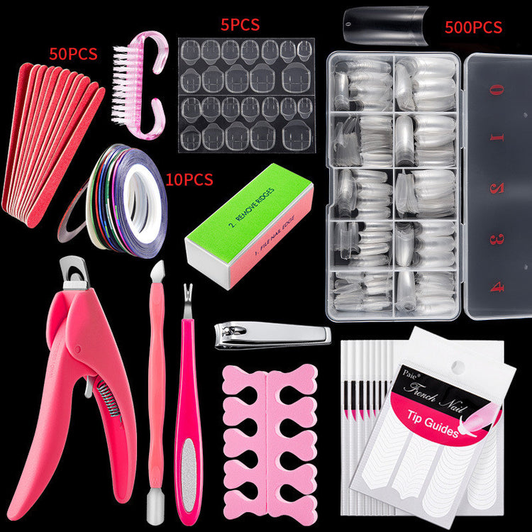 a collection of manicure tools
