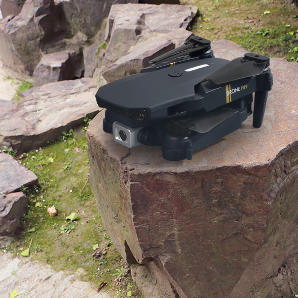 a drone on a rock