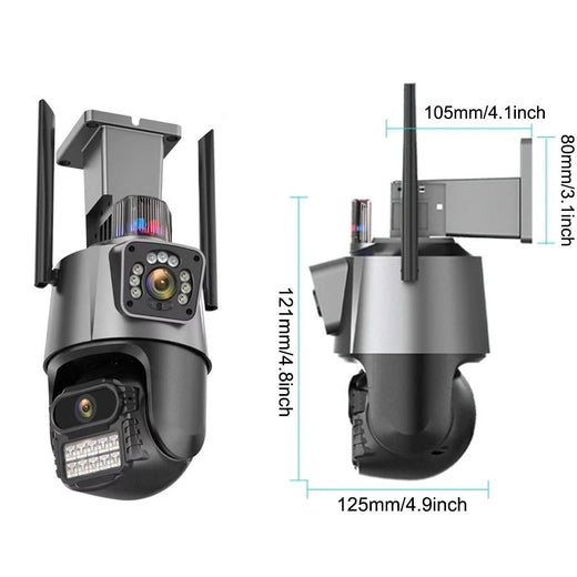 8MP 4K Wireless IP Camera WIFI Outdoor CCTV PTZ Smart Home Security IR Cam IP66