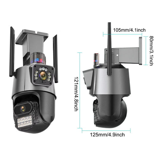 8MP 4K Wireless IP Camera WIFI Outdoor CCTV PTZ Smart Home Security IR Cam IP66