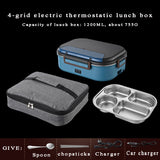 Plug-In Electric Lunch Box with Stainless Steel Compartment