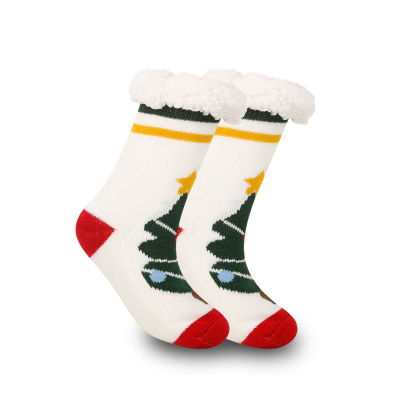 a pair of socks with a design on them
