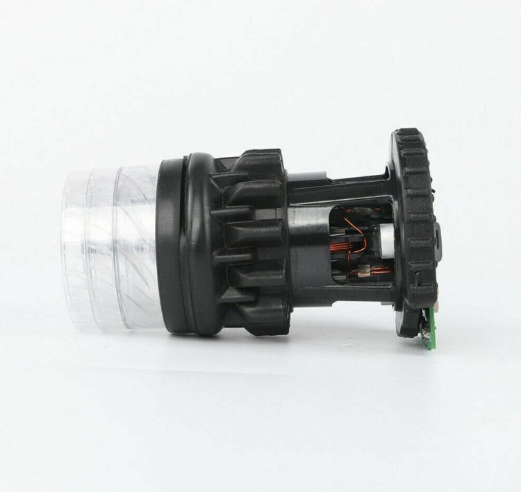 a black and clear device with a plastic tube