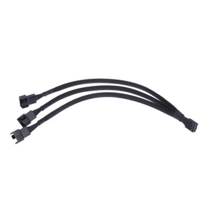 a close-up of several black cables