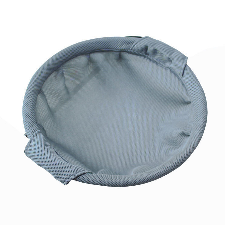 a round grey object with a white background