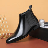 Men's Pointed-Toe Chelsea-Style Dress Boots