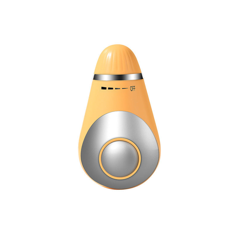 a yellow and silver speaker