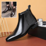 Men's Pointed-Toe Chelsea-Style Dress Boots