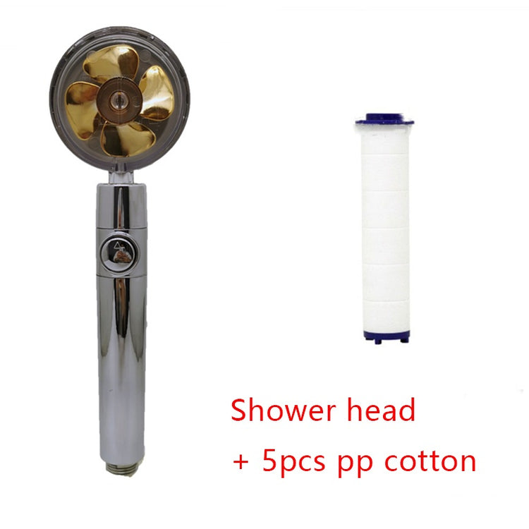 a shower head and a cotton filter