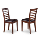 5  Pc  set  with  a  Round  Kitchen  Table  and  4  Leather  Kitchen  Chairs  in  Mahogany