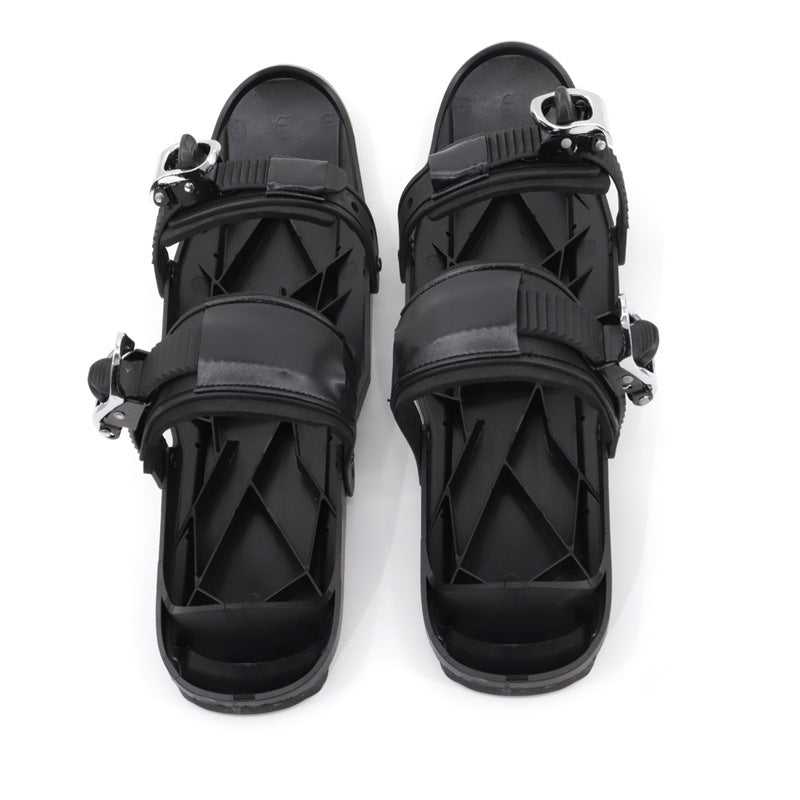 a pair of black sandals