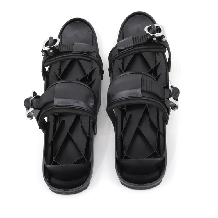 a pair of black sandals