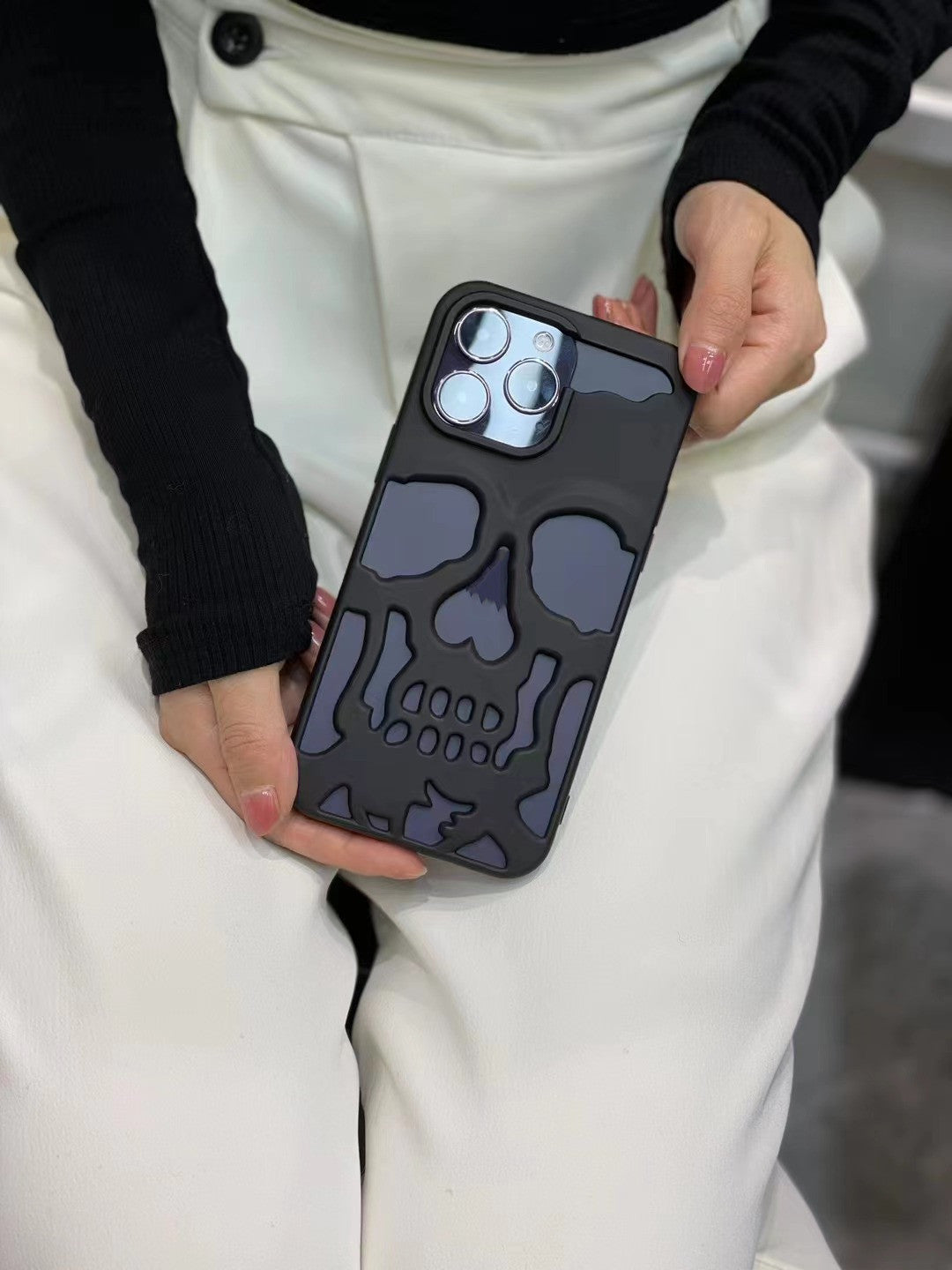 a person holding a phone