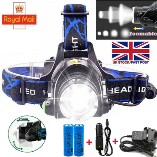 a headlamp with a flashlight