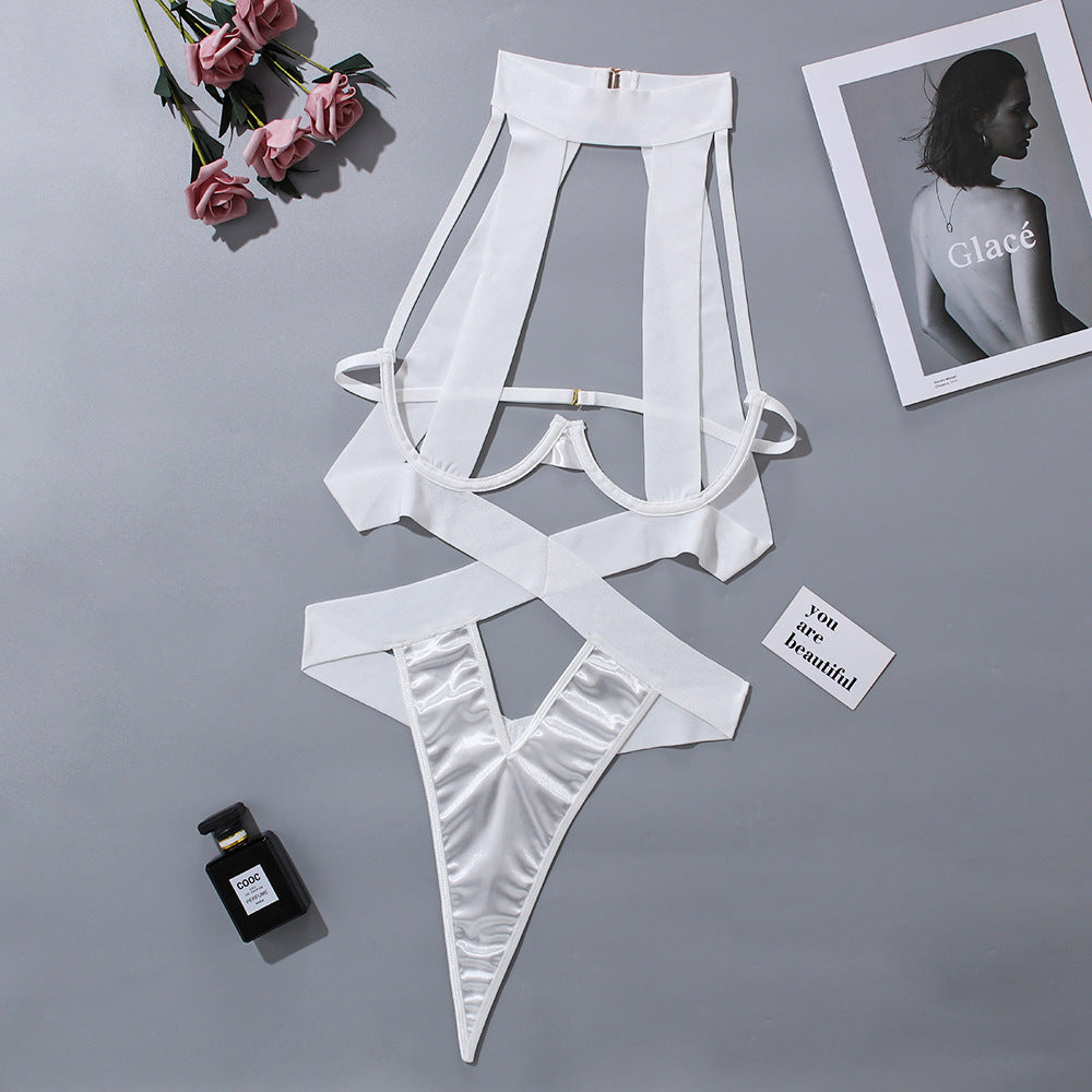 a white lingerie and flowers