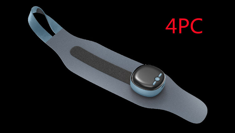 a blue and black device on a black background