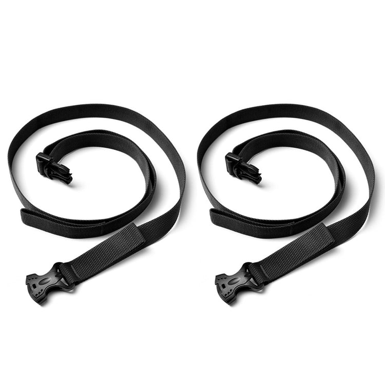 a pair of black straps