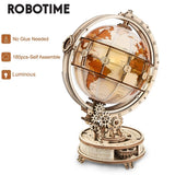 Robotime ROKR Luminous Globe 3D Wooden Puzzle Kit