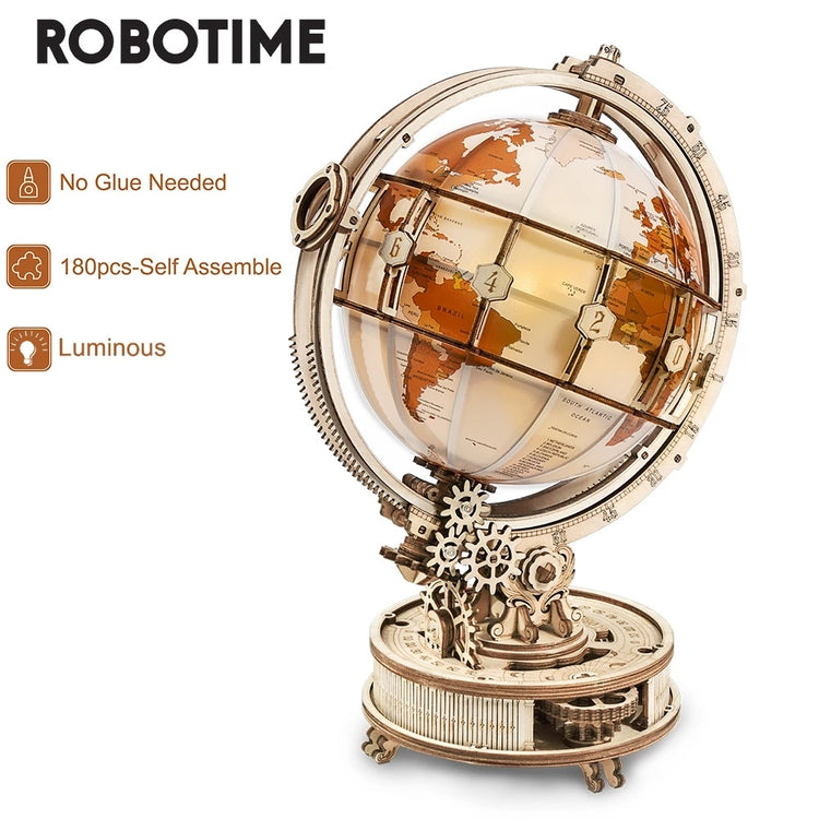 a globe with gears and a white background