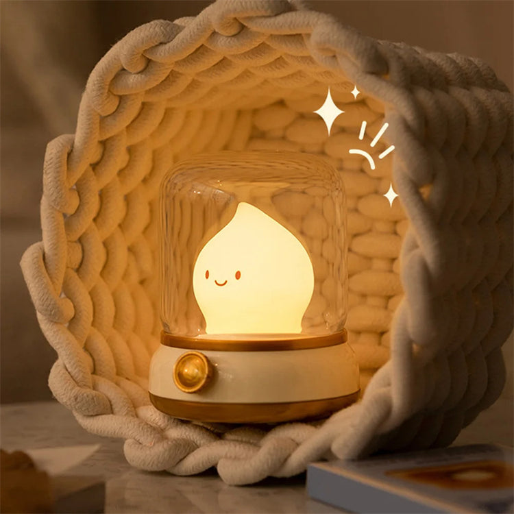 a light in a basket