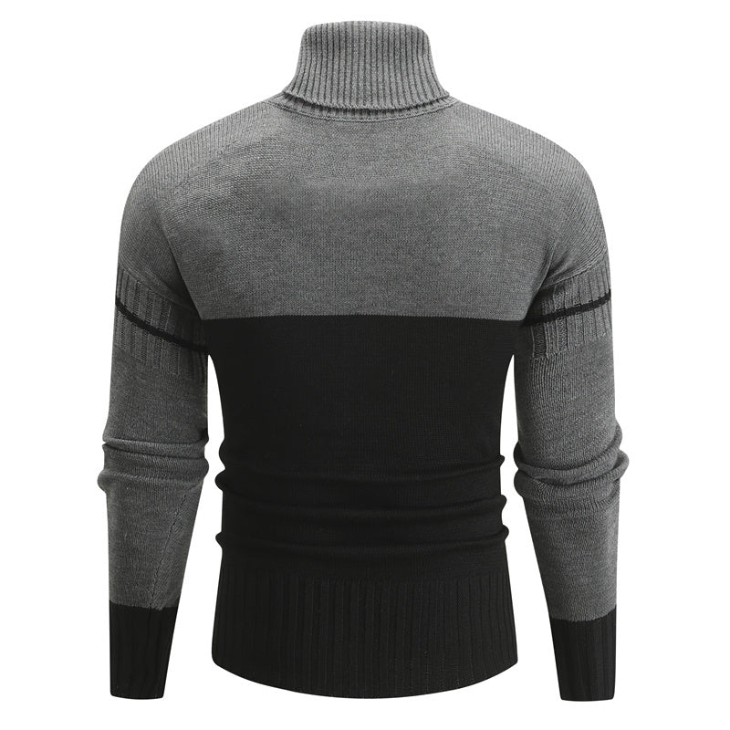 a grey and black sweater