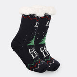 Women's Fleece-Lined Christmas Indoor Socks