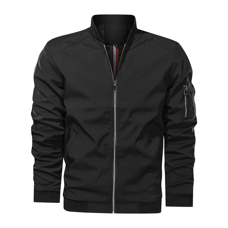 a black jacket with a zipper