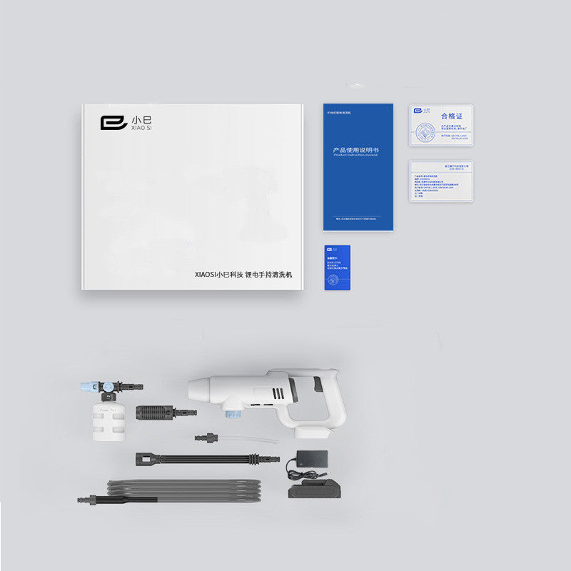 a white object with a box and a blue cover