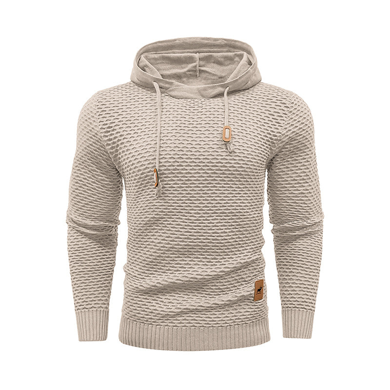 a white sweater with a hood
